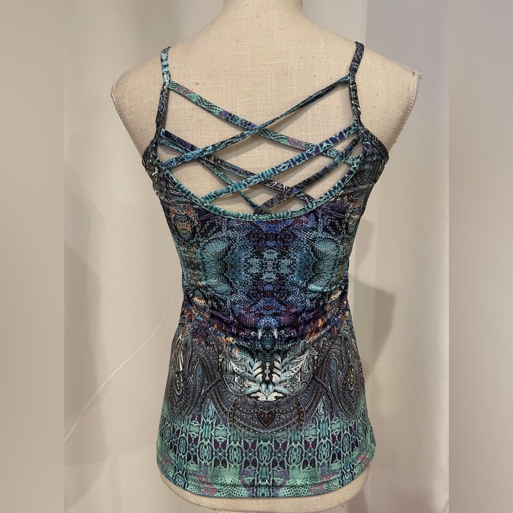 Venus Women's Multicolor Camisole TopW/Beading Detail Size Small💙💗 - Picture 3 of 4